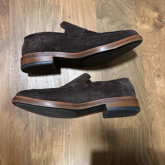 Vince - Barry Sport Suede Loafers - Brown - Size 10 main image 4